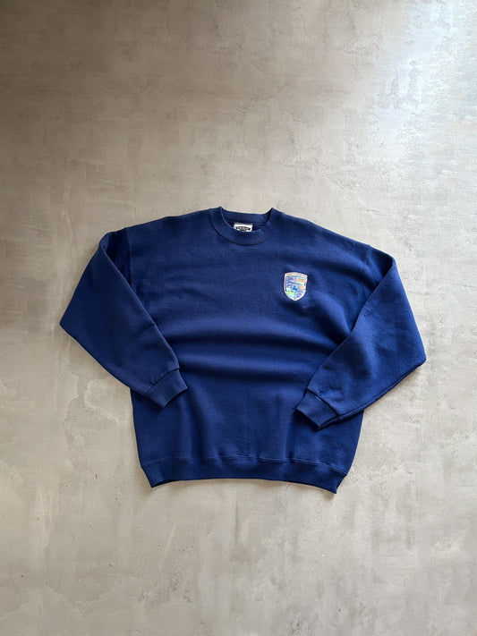 NAVY PORSCHE SWEATER - 1990S - XL/L
