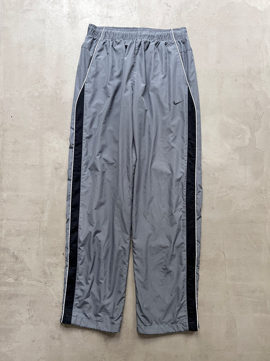 GREY/BLACK NIKE TRACK PANTS - 2000S - WMNS M