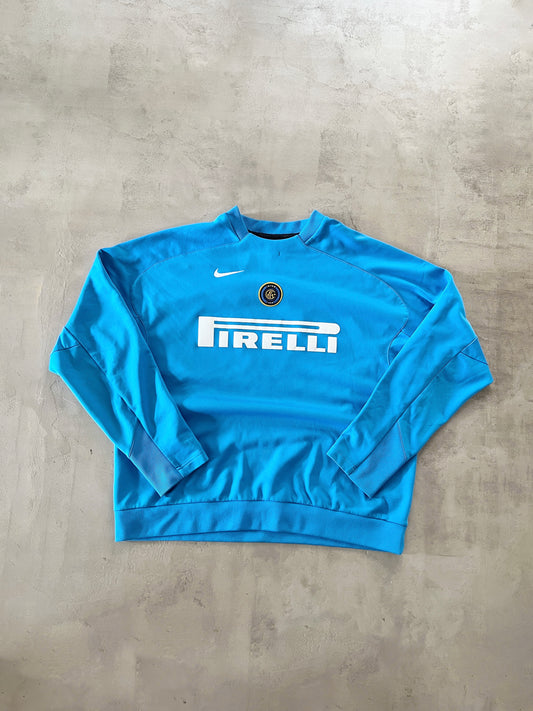 BABY BLUE INTER MILAN NIKE SWEATER - 2000S - L