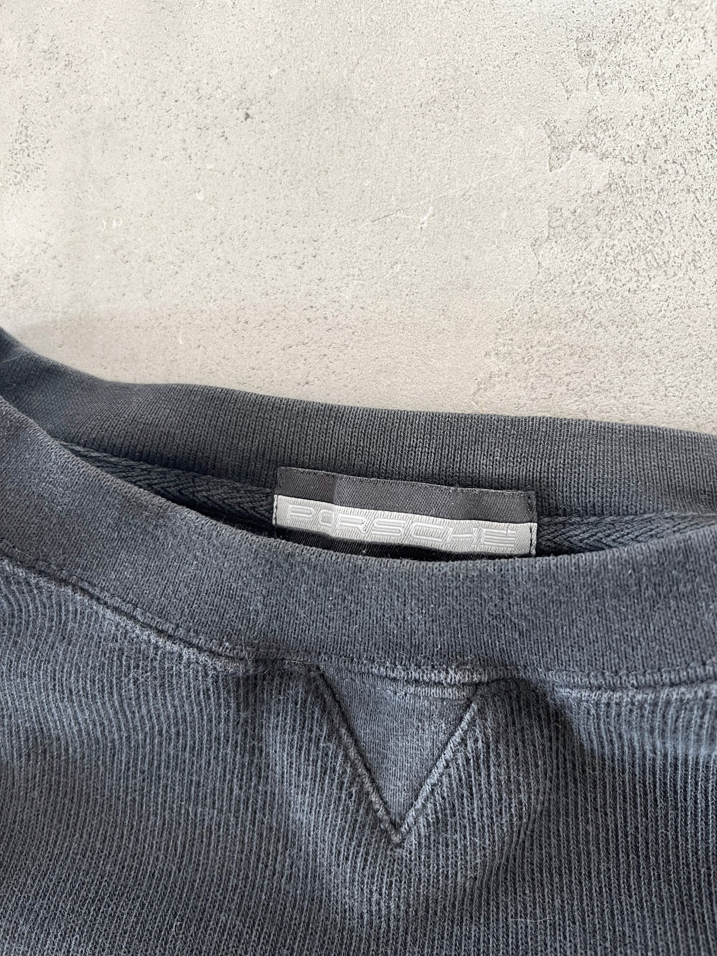 BLACK PORSCHE SWEATER - 1990S - M