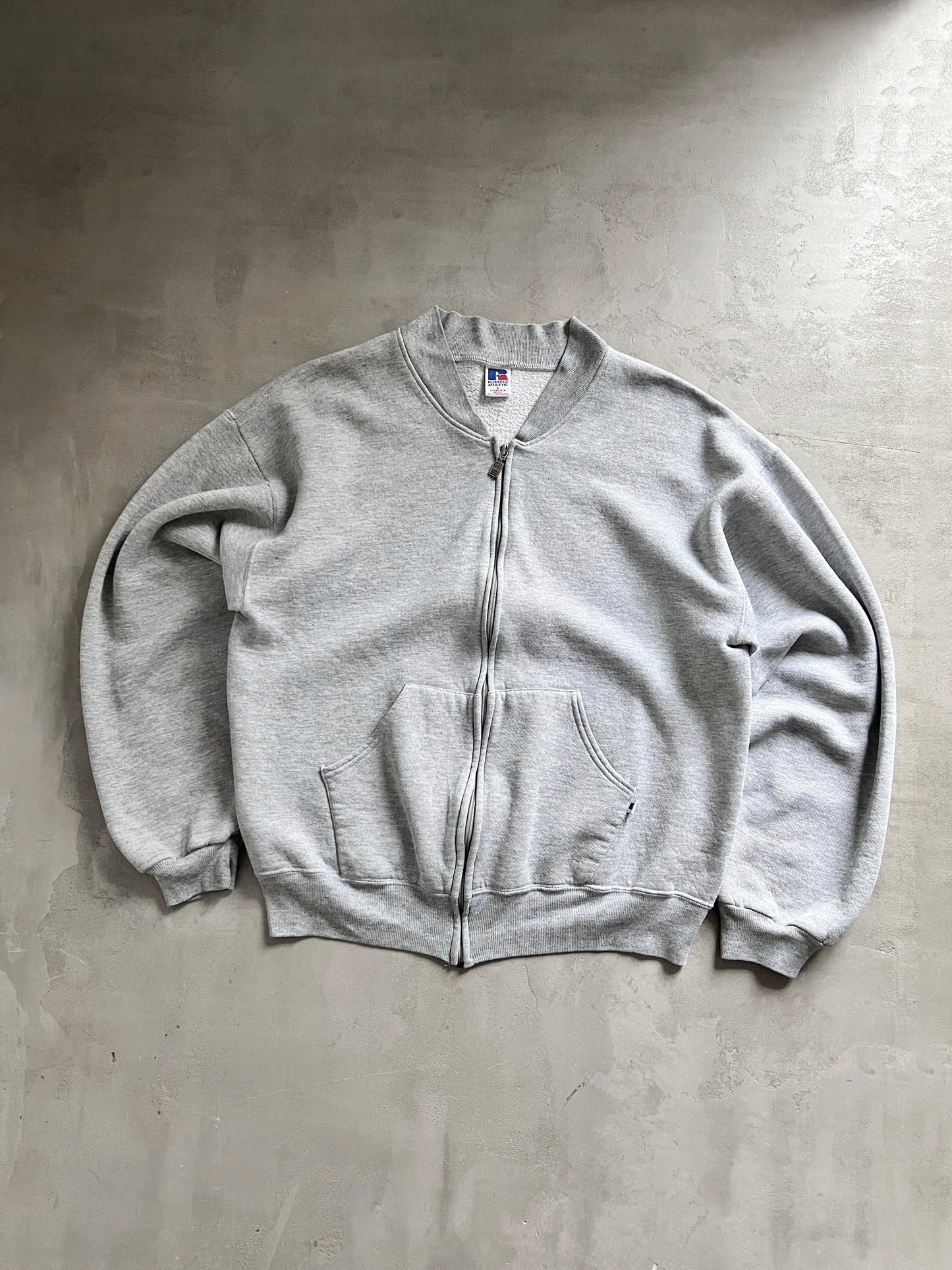 GREY RUSSELL ATHLETIC JACKET - 1990S - L