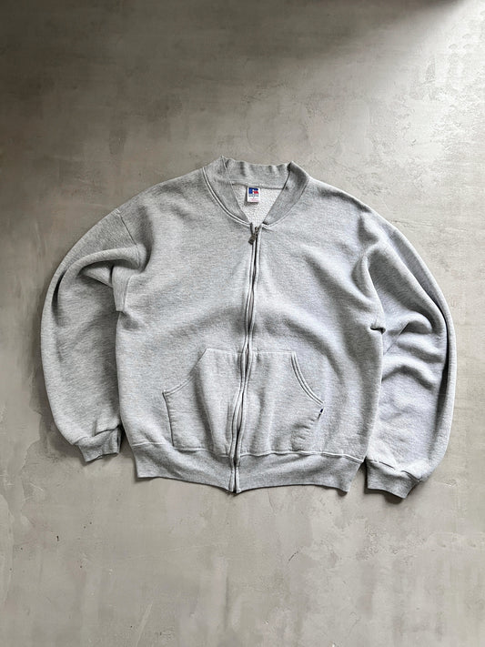 GREY RUSSELL ATHLETIC JACKET - 1990S - L