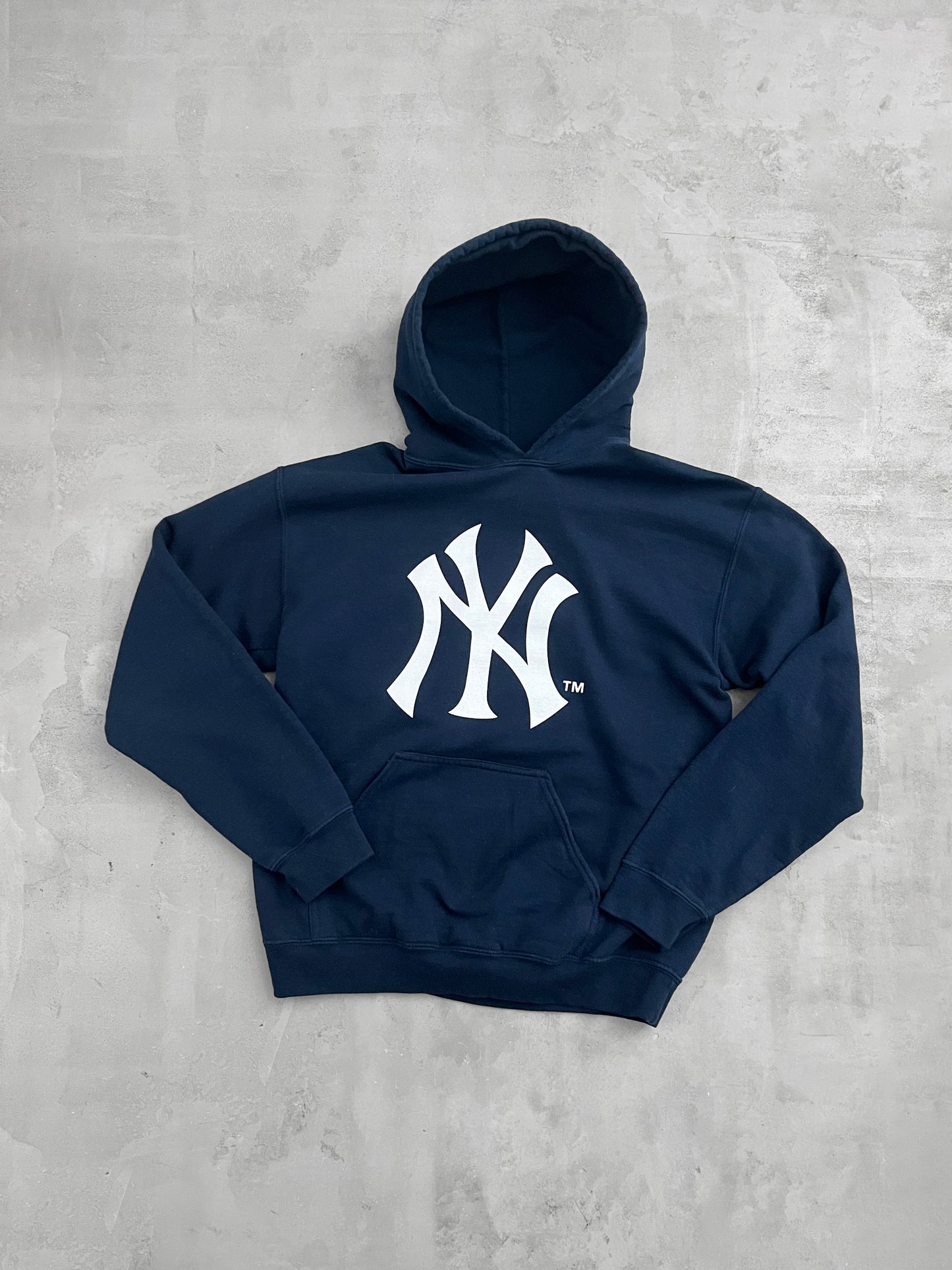 NAVY YANKEES HOODIE - 1990S - M/S