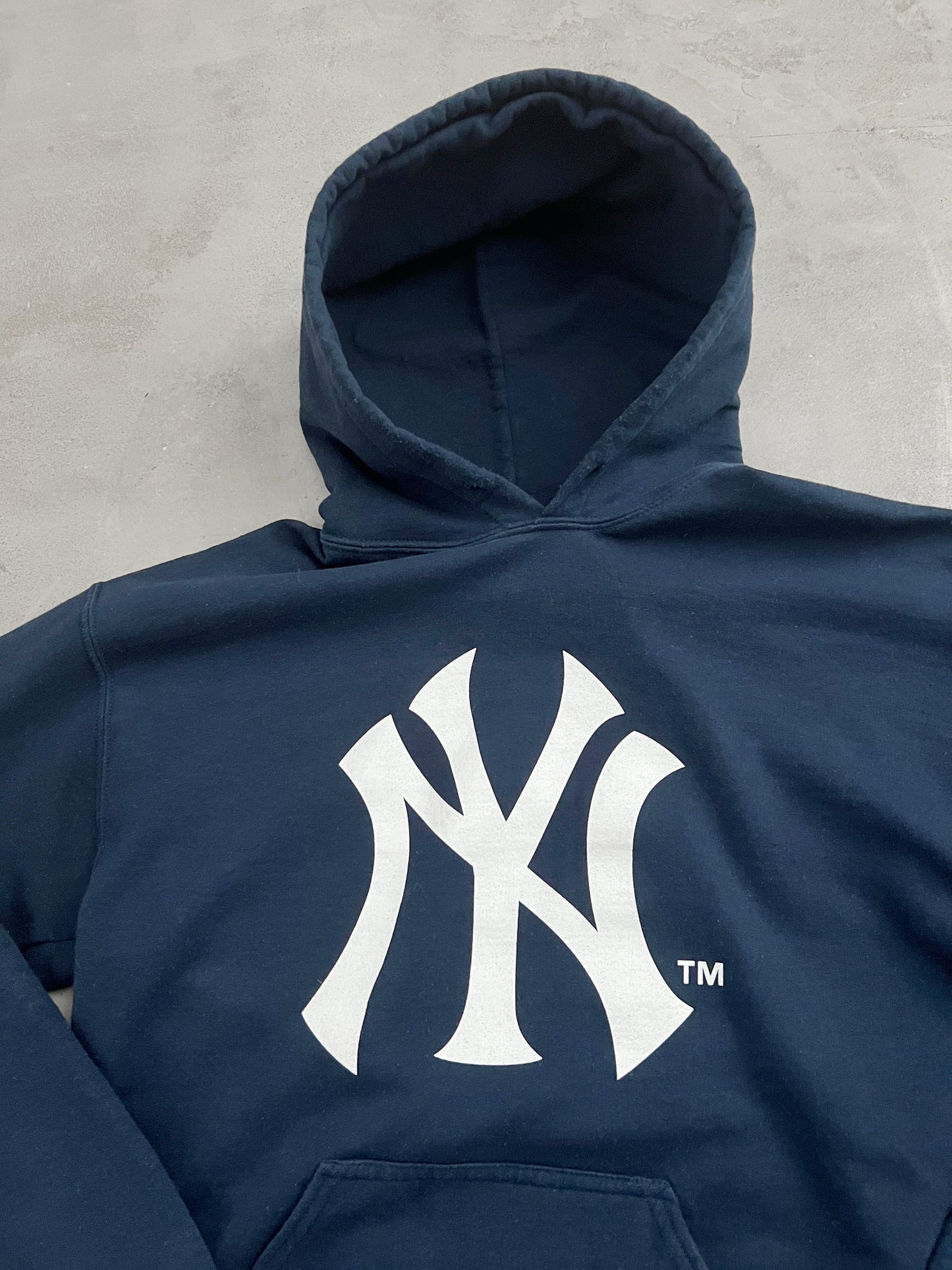 NAVY YANKEES HOODIE - 1990S - M/S