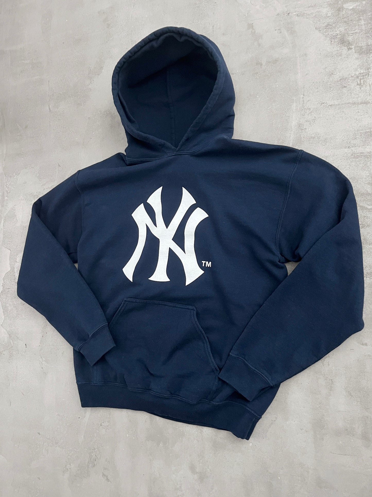 NAVY YANKEES HOODIE - 1990S - M/S
