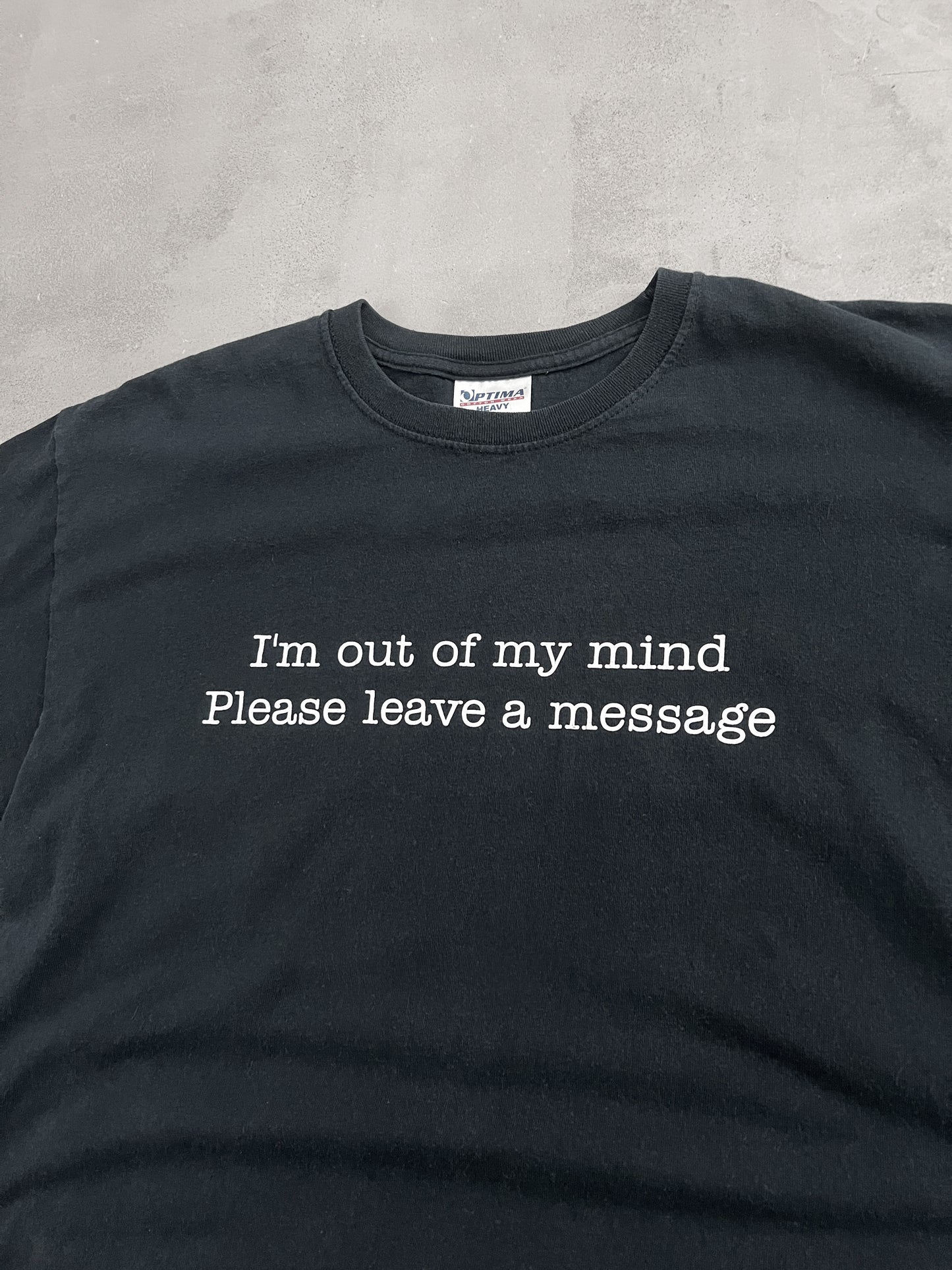 FADED BLACK OUT OF MY MIND TEE - 1990S - M/L