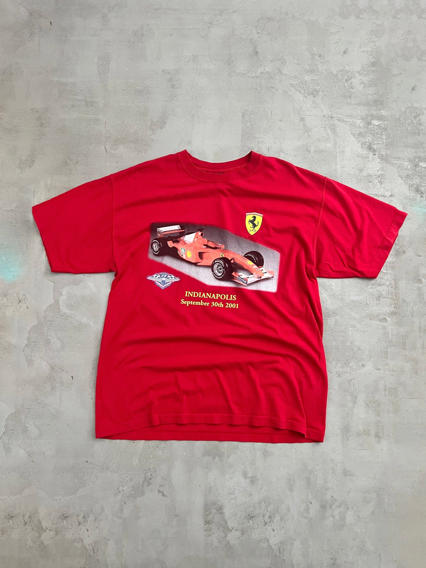 RED FERRARI RACING TEE - 2001 - XXL