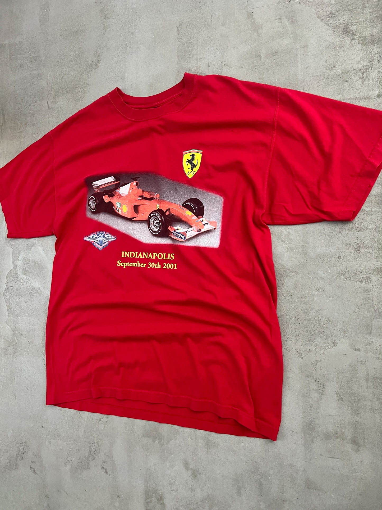 RED FERRARI RACING TEE - 2001 - XXL