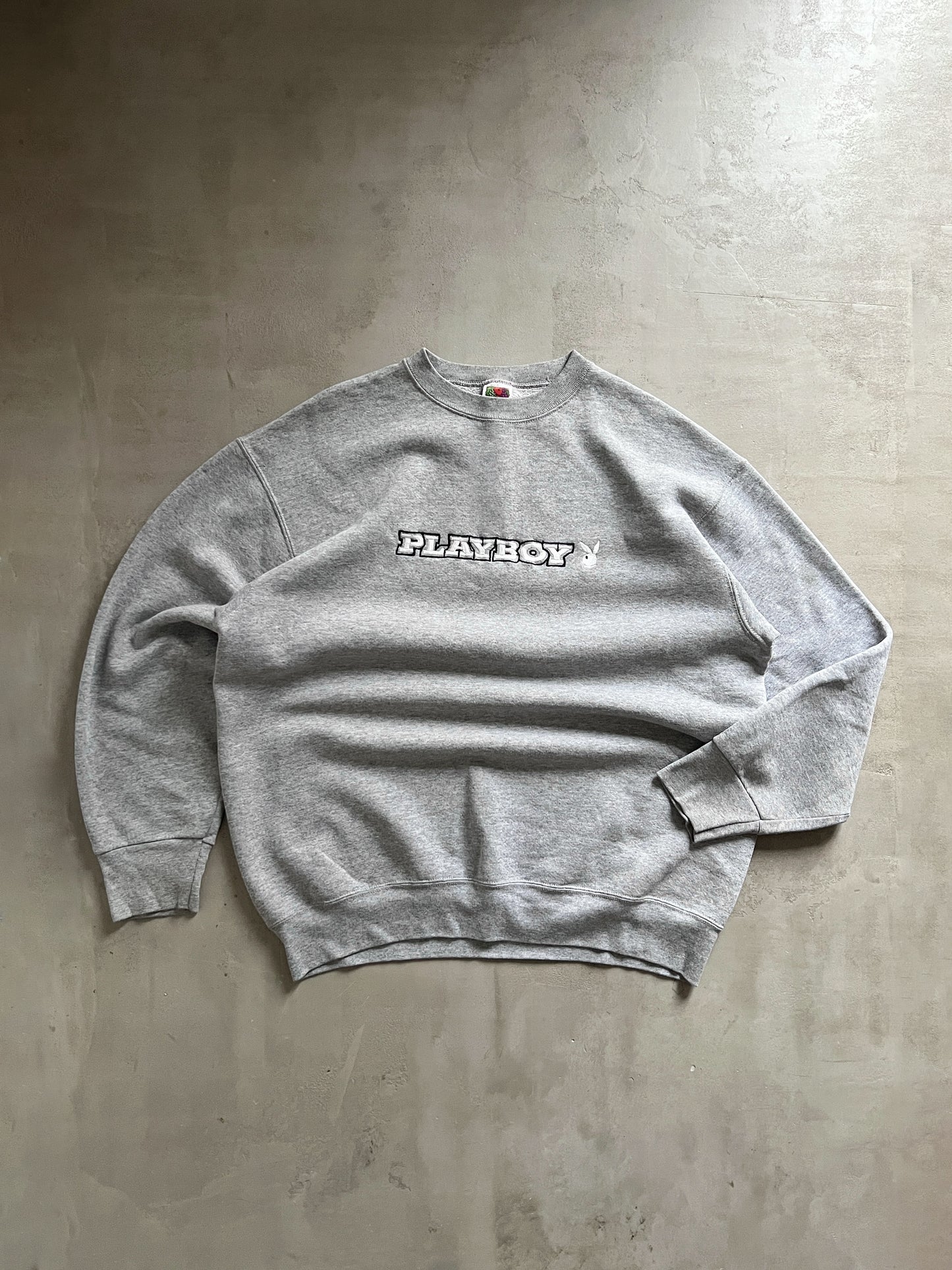 GREY PLAYBOY SWEATER - 1990S - XL/L