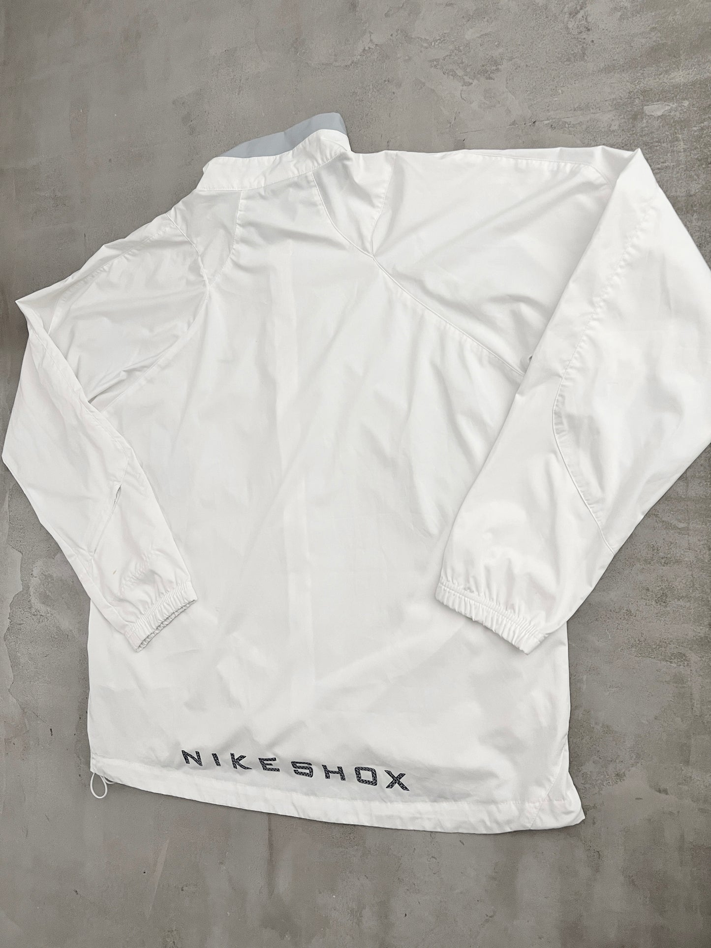 WHITE/GREY NIKE SHOX TRACK JACKET - 2000S - XL