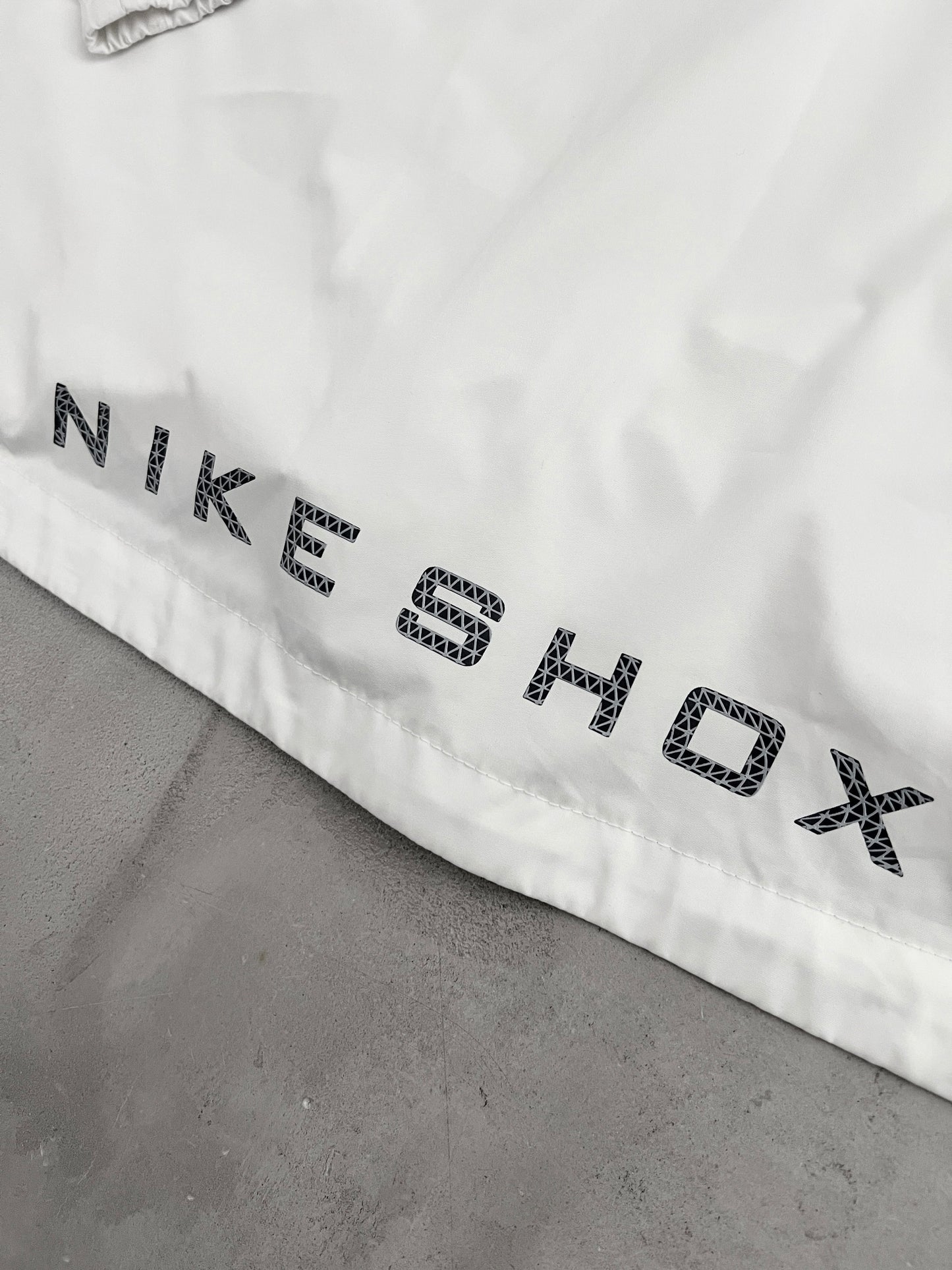 WHITE/GREY NIKE SHOX TRACK JACKET - 2000S - XL