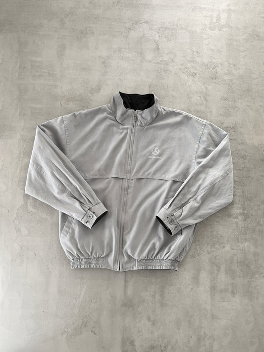 GREY/BLACK MERCEDES BENZ 2 SIDE JACKET - 2000S - L