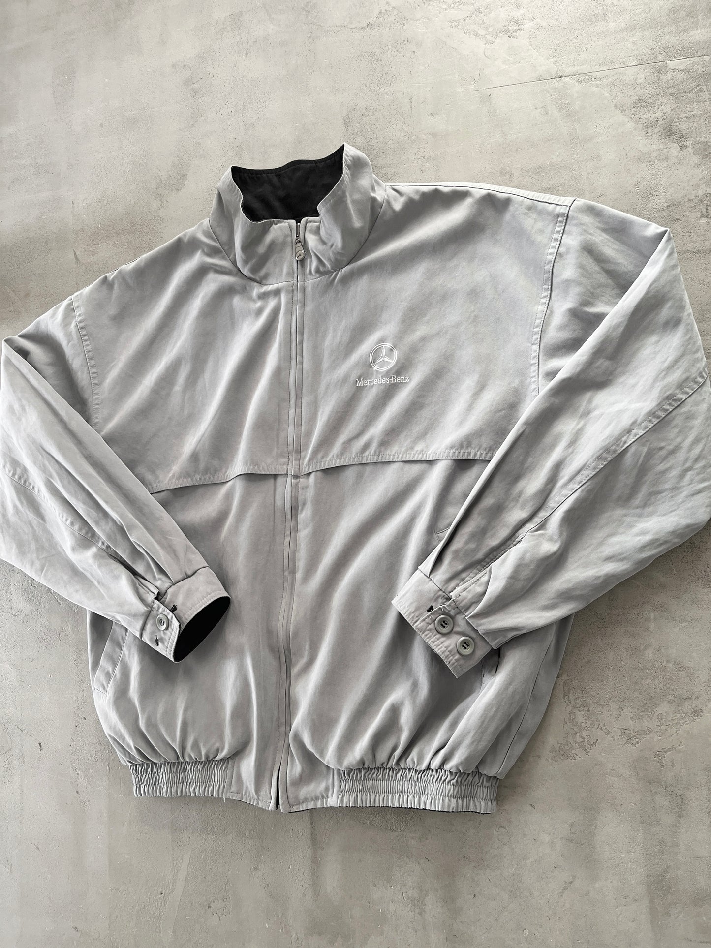 GREY/BLACK MERCEDES BENZ 2 SIDE JACKET - 2000S - L