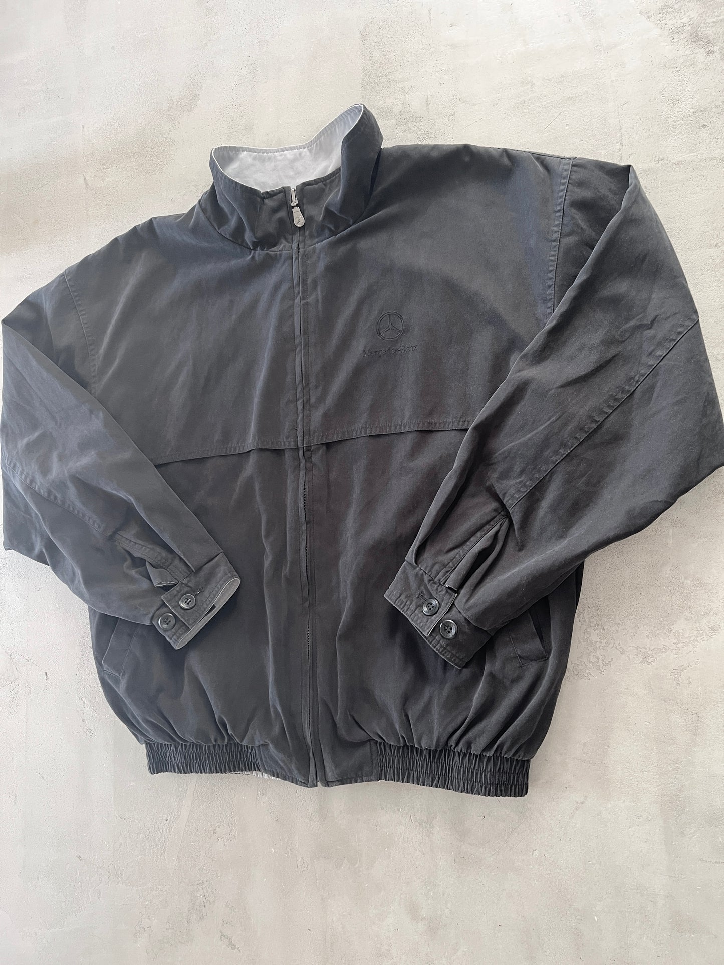 GREY/BLACK MERCEDES BENZ 2 SIDE JACKET - 2000S - L