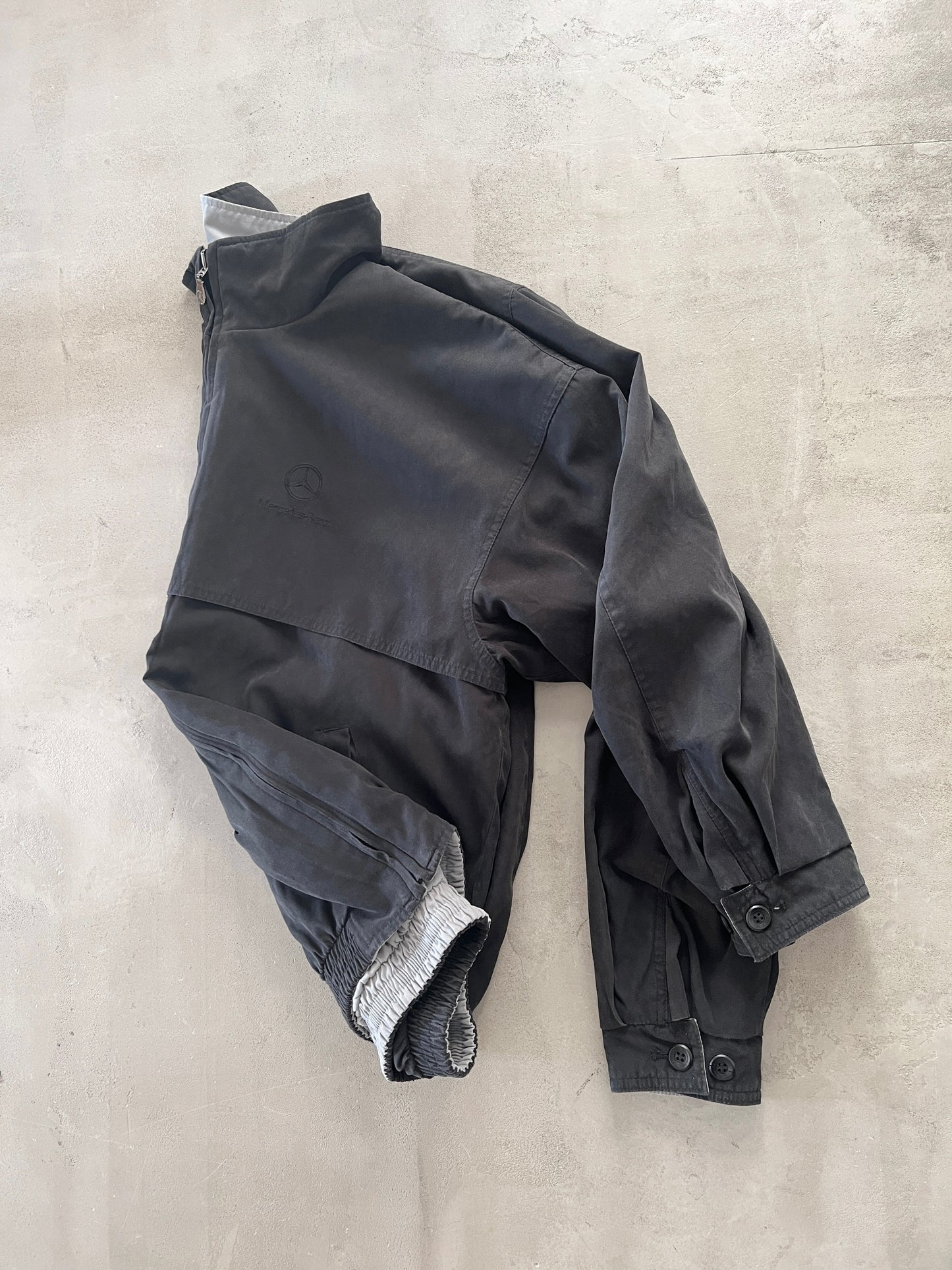 GREY/BLACK MERCEDES BENZ 2 SIDE JACKET - 2000S - L