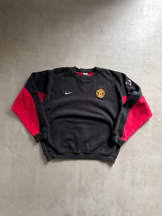 BLACK/RED MANCHESTER UNITED NIKE SWEATER - 2000S - M