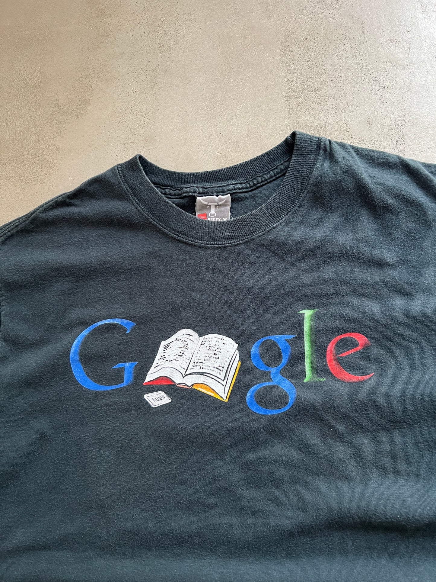 FADED BLACK GOOGLE PROMO TEE - 1990S - M