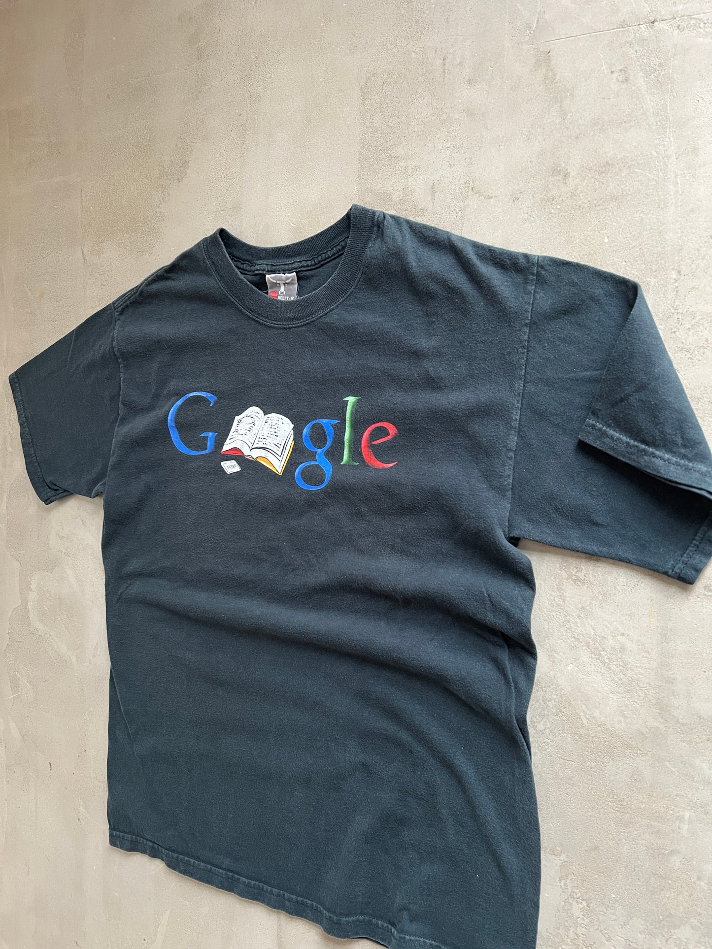 FADED BLACK GOOGLE PROMO TEE - 1990S - M