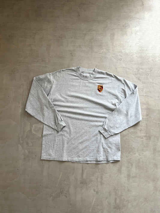GREY PORSCHE LONGSLEEVE - 2000S - L