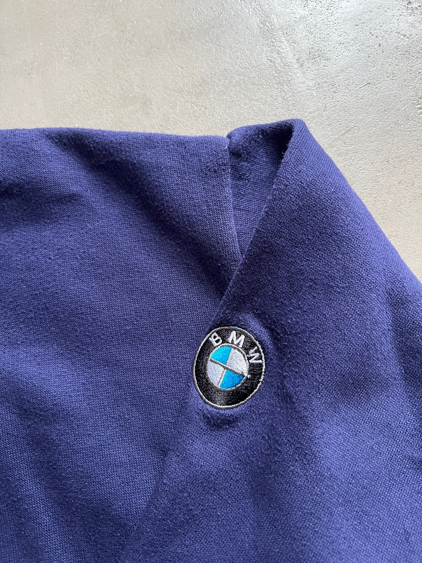 FADED NAVY BMW SWEATER - 1990S - M