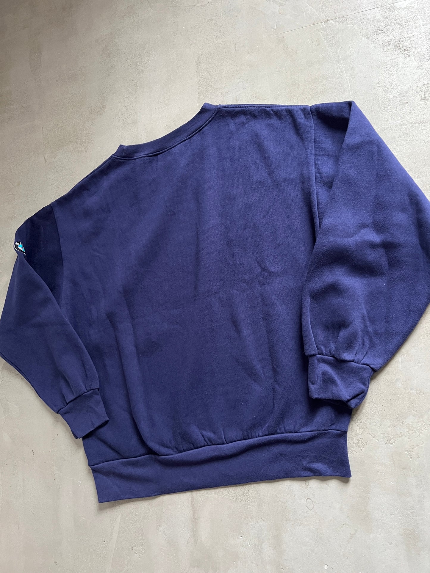 FADED NAVY BMW SWEATER - 1990S - M