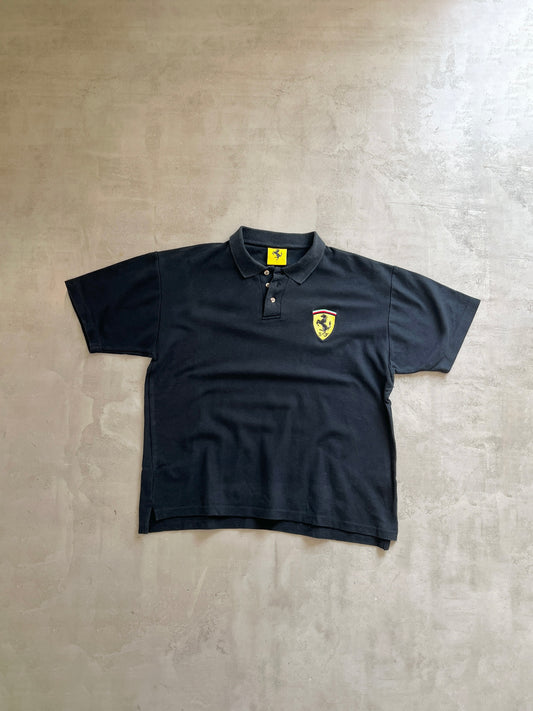 BLACK FERRARI POLO - 1990S - M