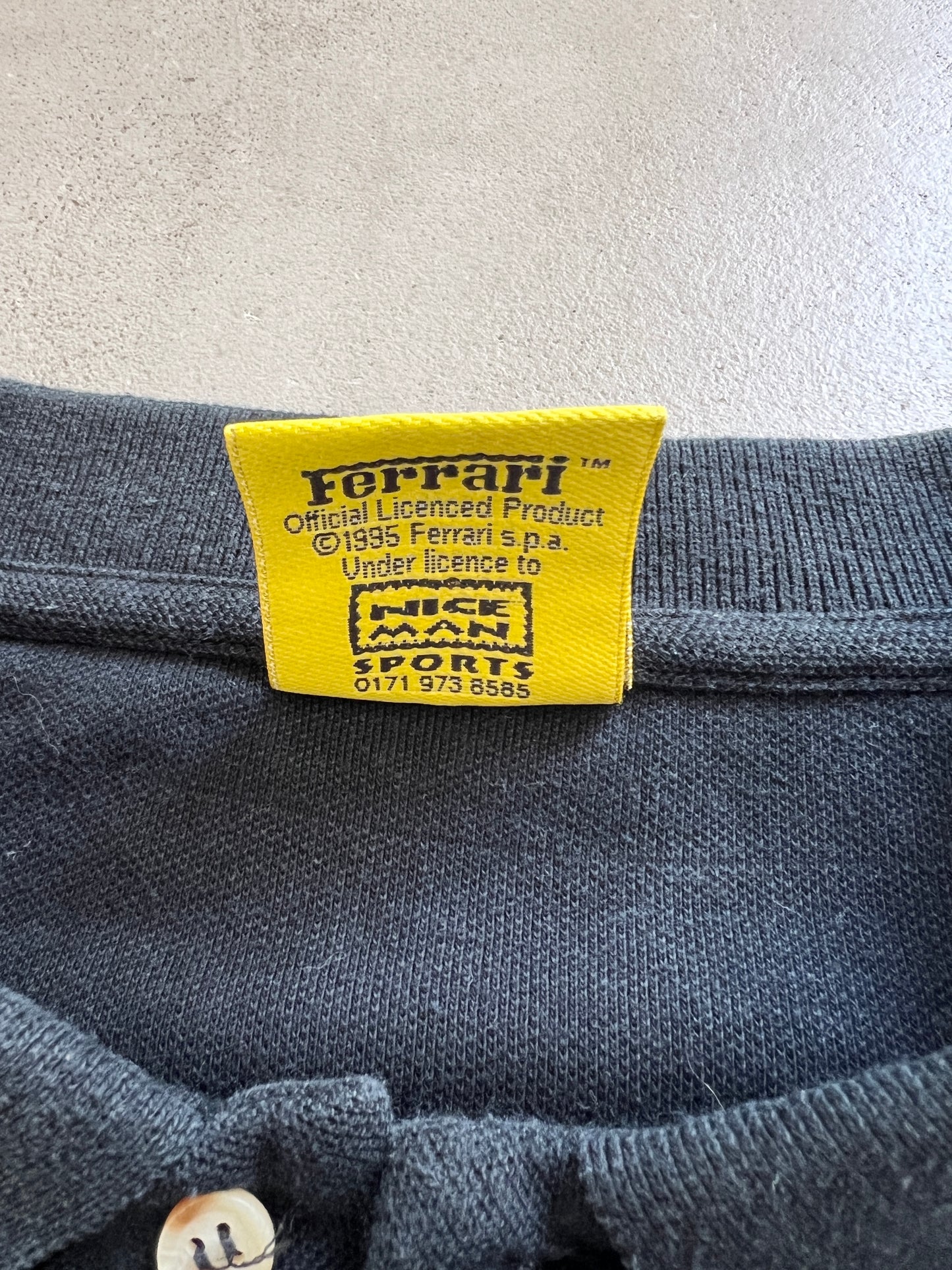 BLACK FERRARI POLO - 1990S - M