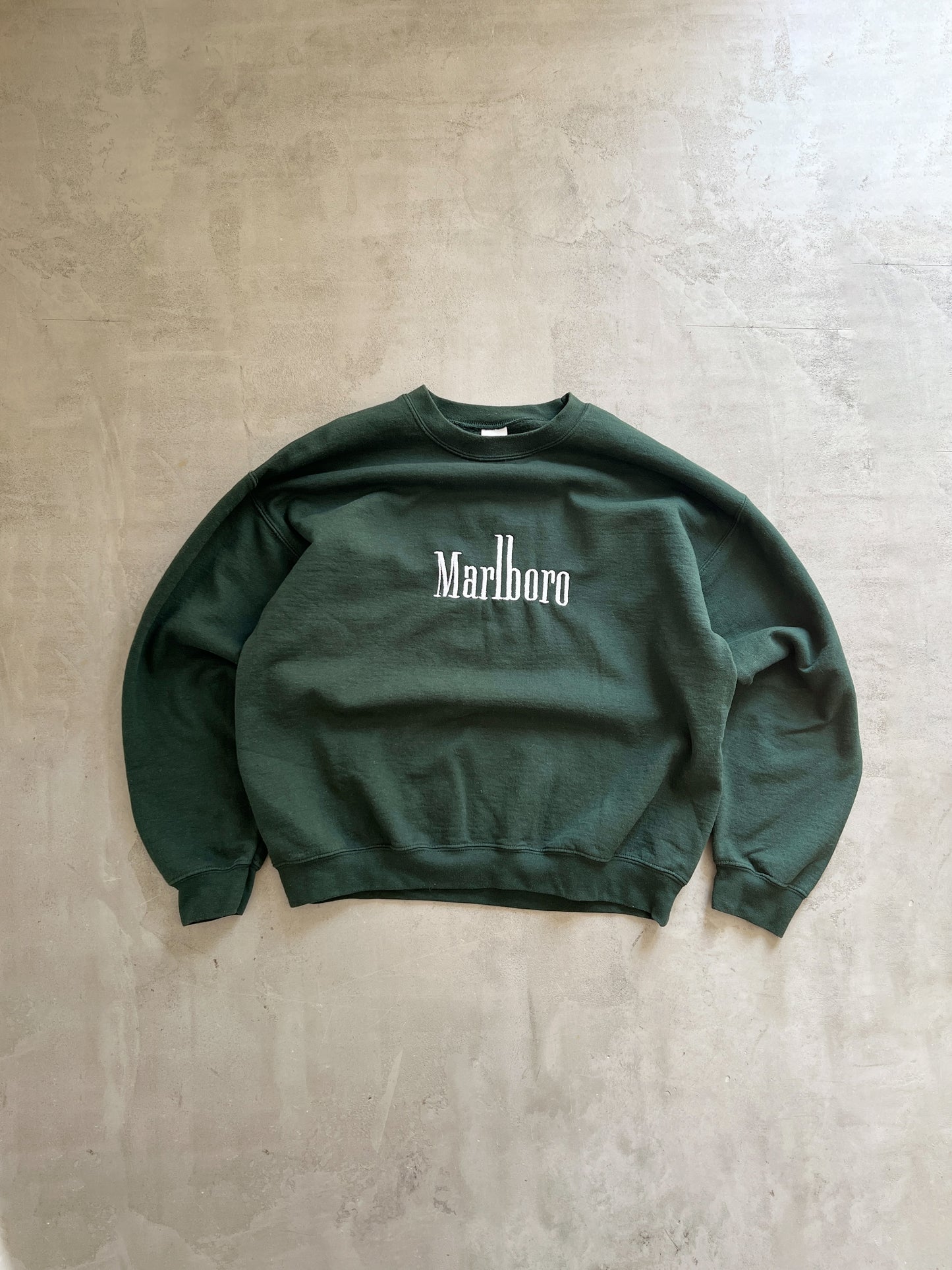DARK GREEN MARLBORO SWEATER - 1990S - L/M