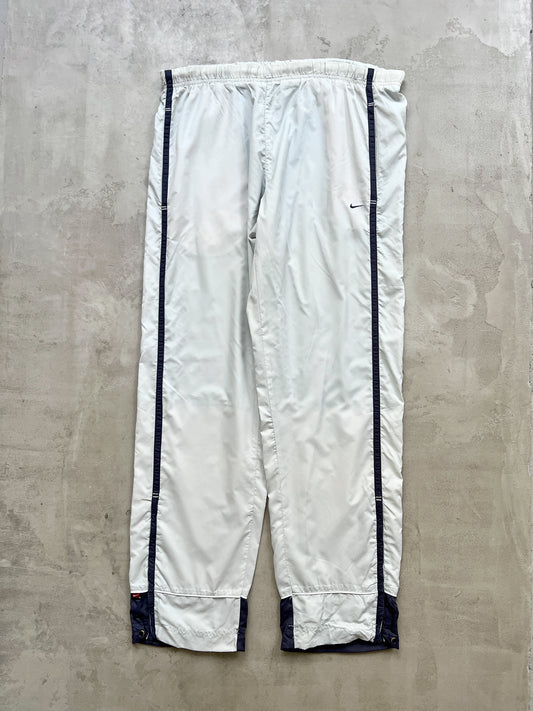 LIGHT GREY NIKE TRACK PANTS - 2000S - M/L