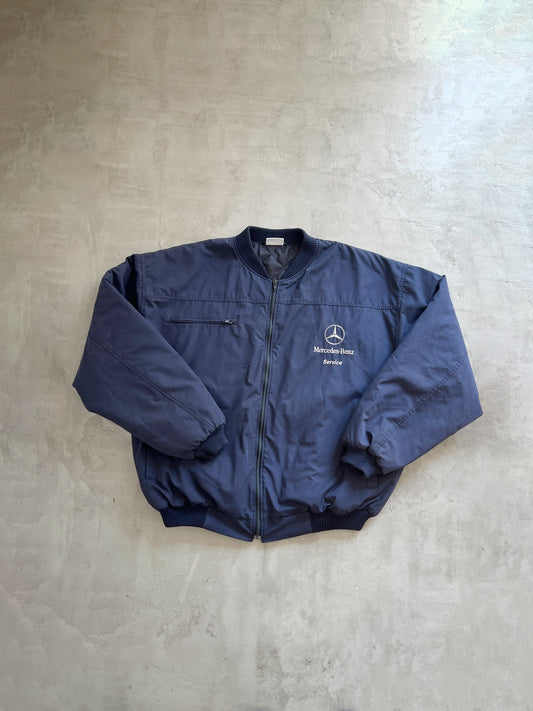 NAVY MERCEDES BENZ JACKET - 1990S - XL/XXL