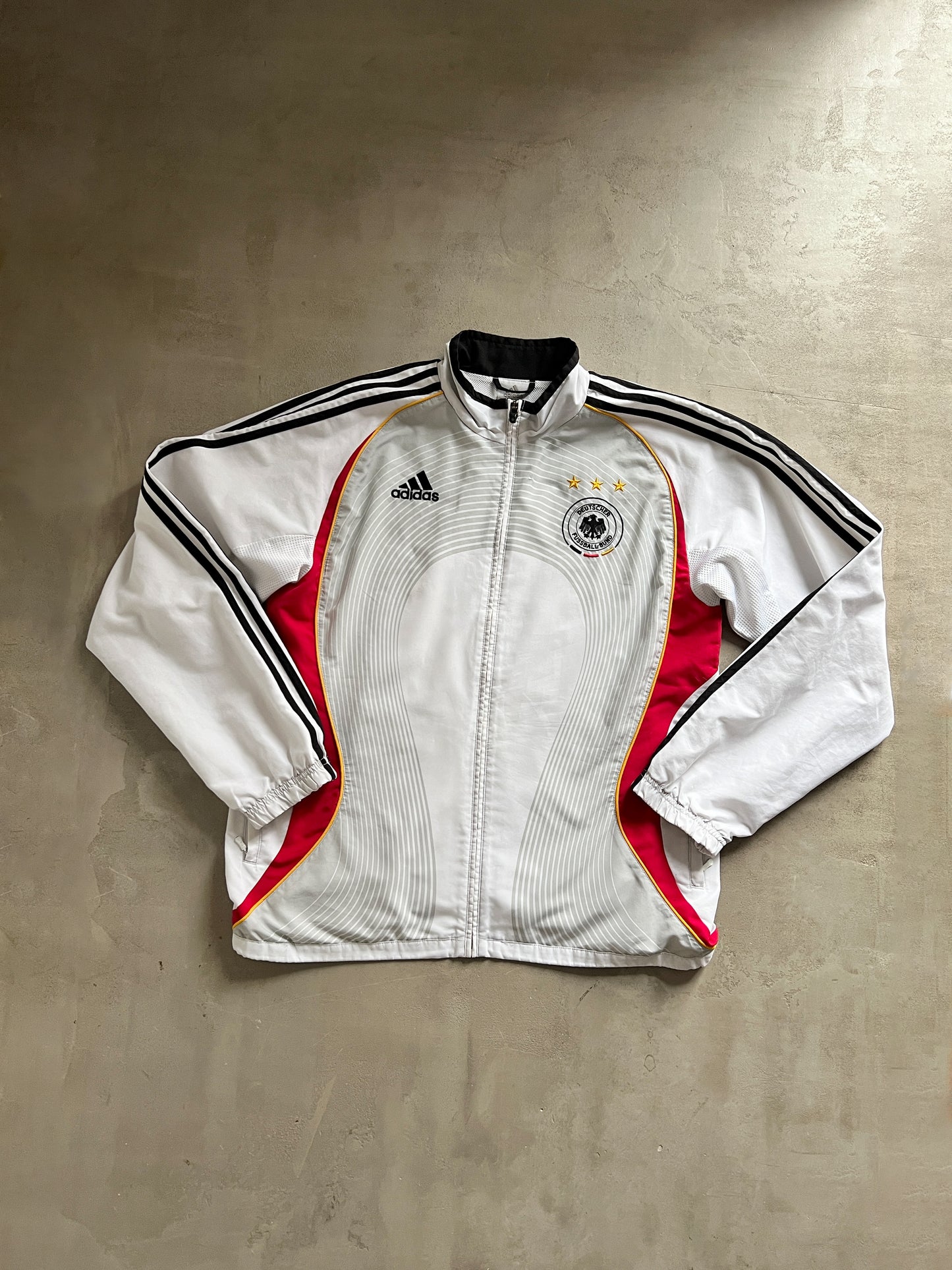 WHITE GERMANY ADIDAS TRACK JACKET - 2000S - L