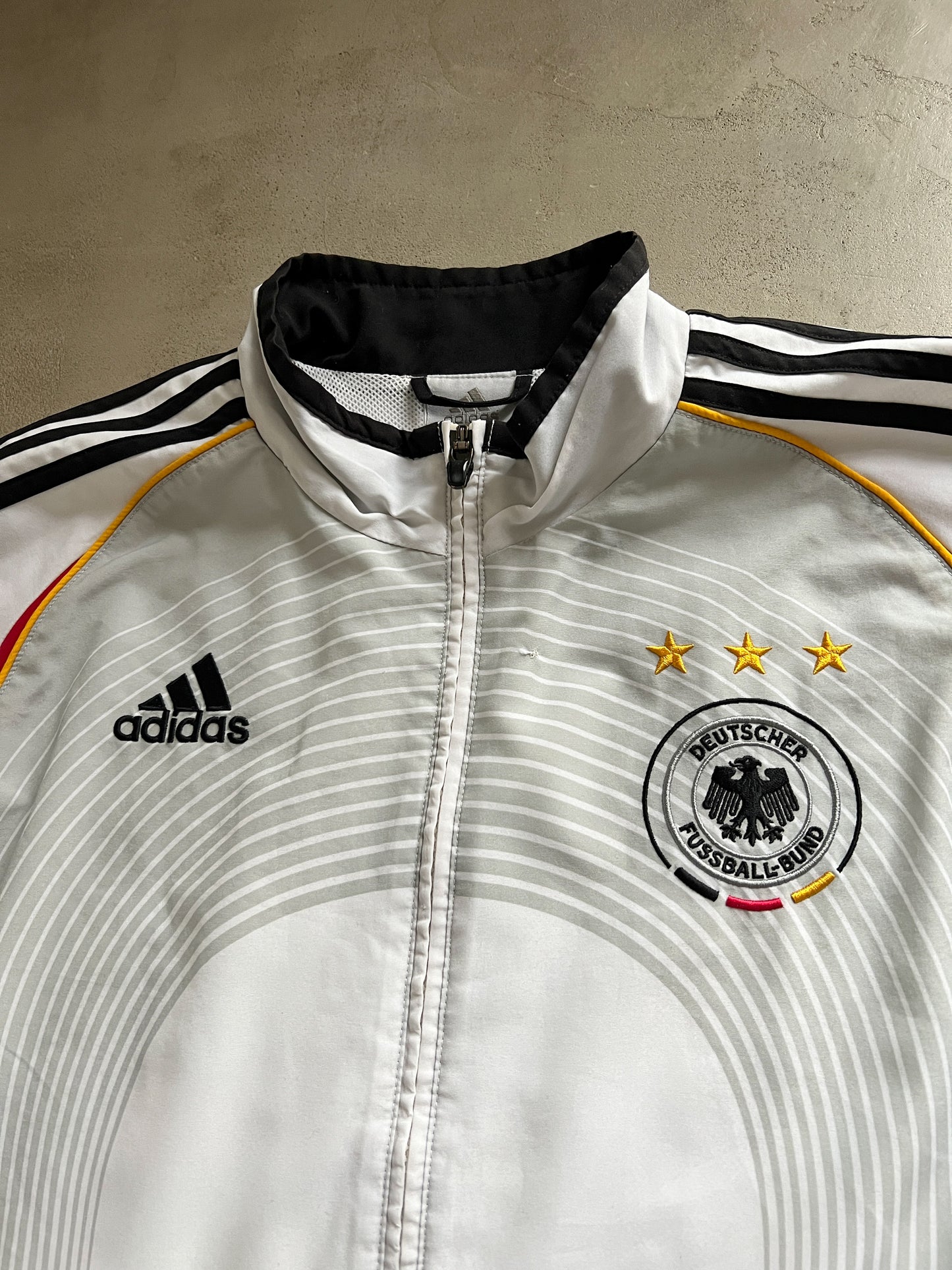 WHITE GERMANY ADIDAS TRACK JACKET - 2000S - L