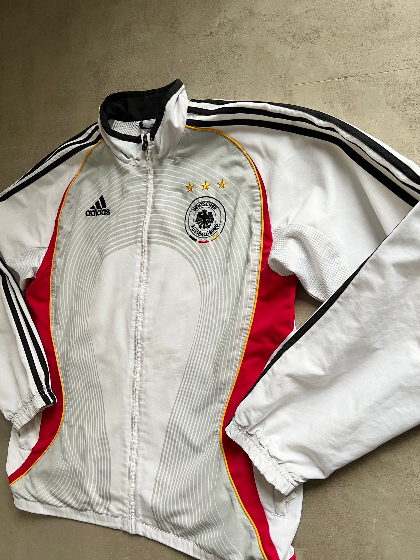 WHITE GERMANY ADIDAS TRACK JACKET - 2000S - L