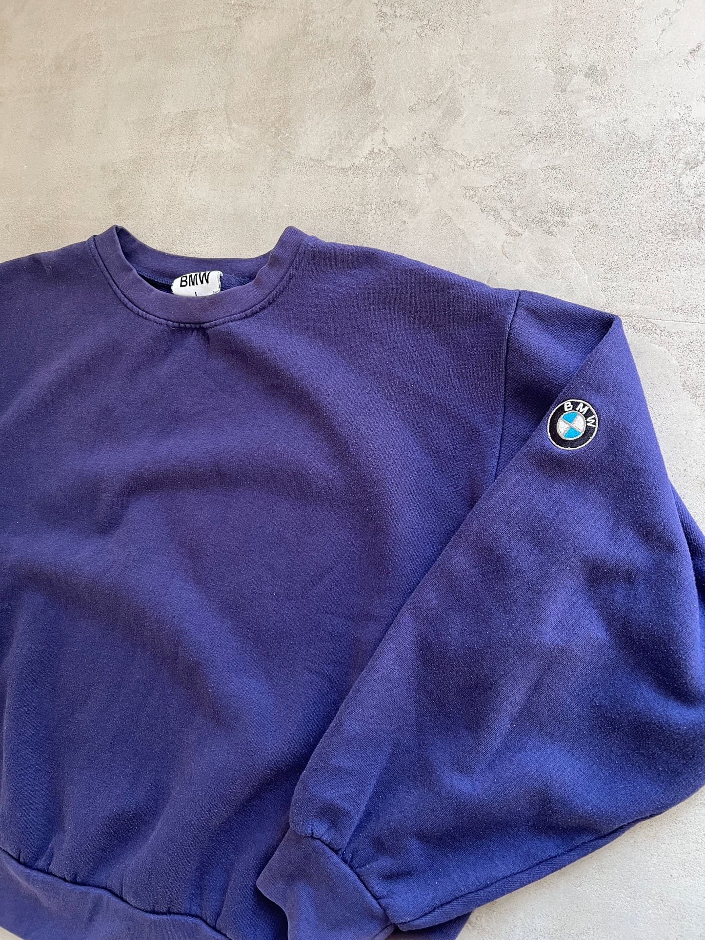 FADED NAVY/PURPLE BMW SWEATER - 2000S - S