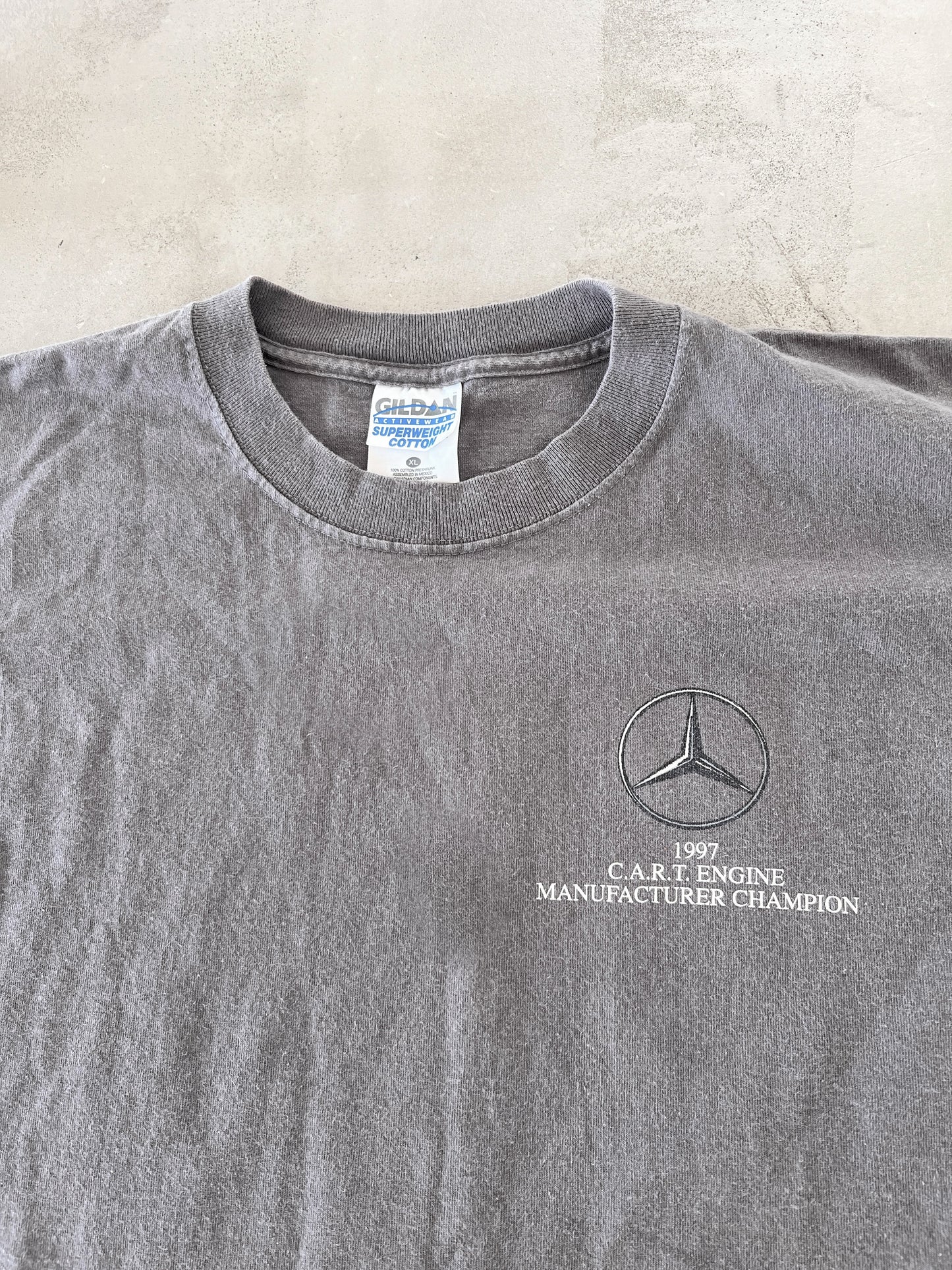 GREY MERCEDES BENZ TEE - 1990S - XXL