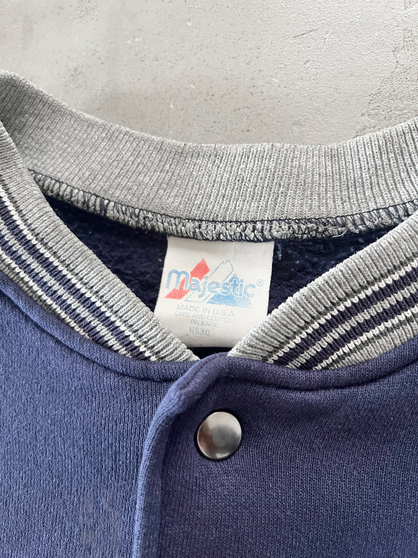 NAVY/GREY YANKEES JACKET - 1990S - M