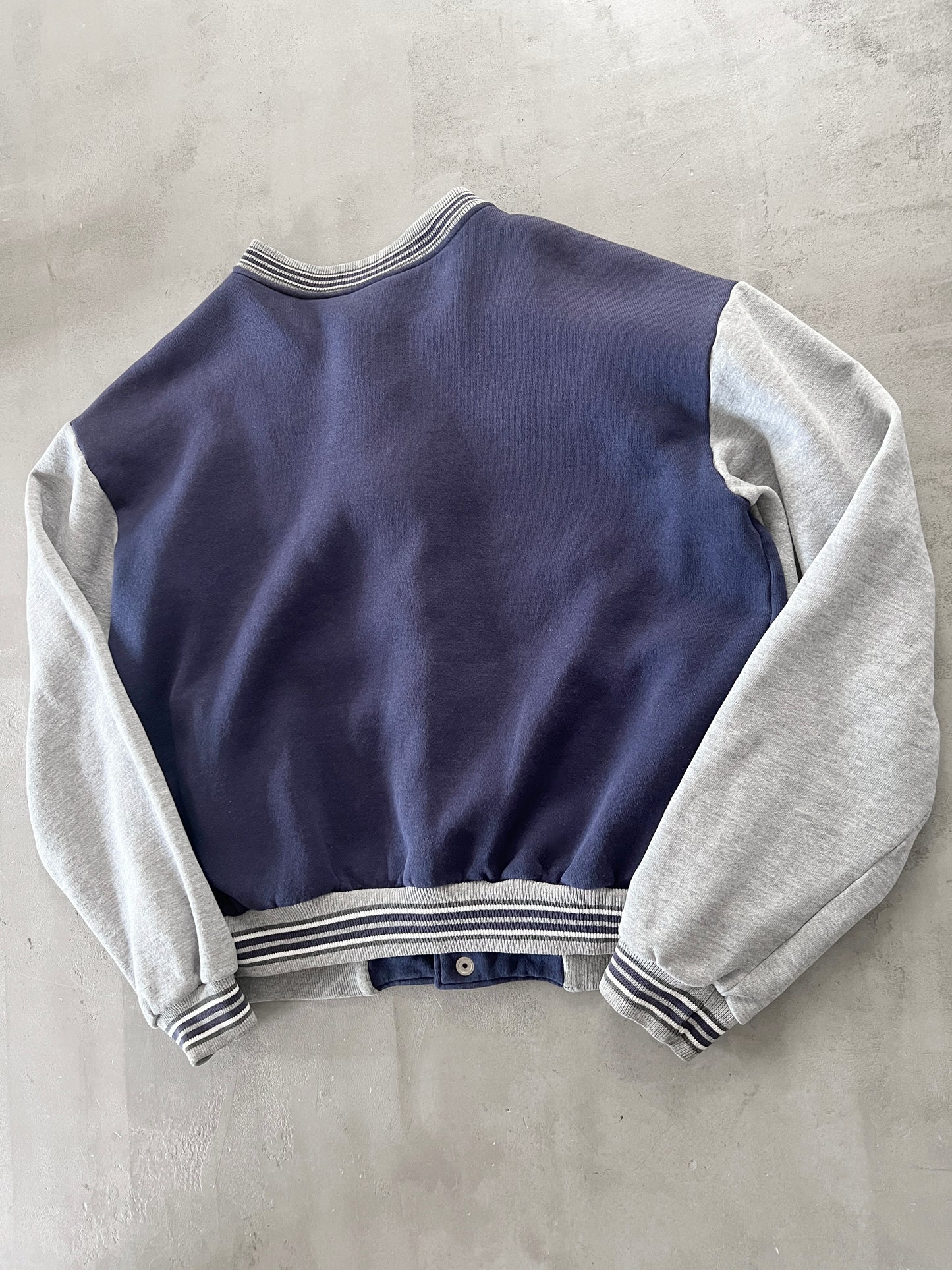 NAVY/GREY YANKEES JACKET - 1990S - M
