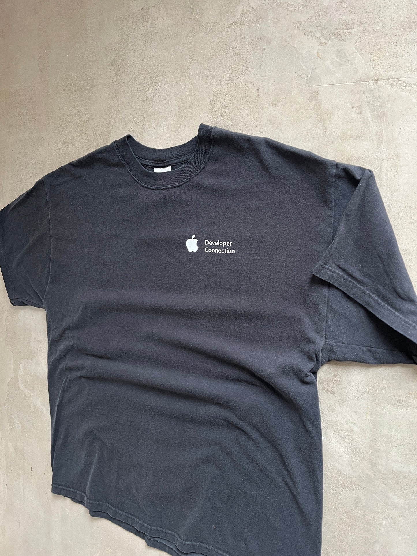 BLACK APPLE PROMO TEE- 2000S - XL